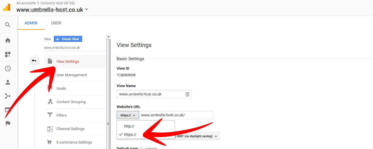 Google Analytics View Settings