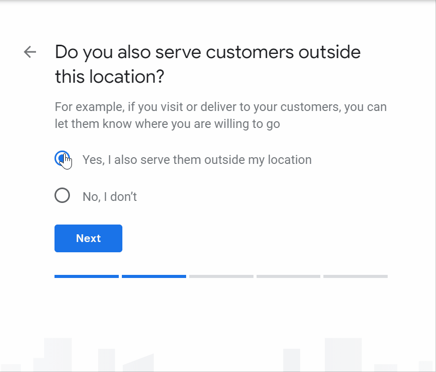 Google My Business service areas