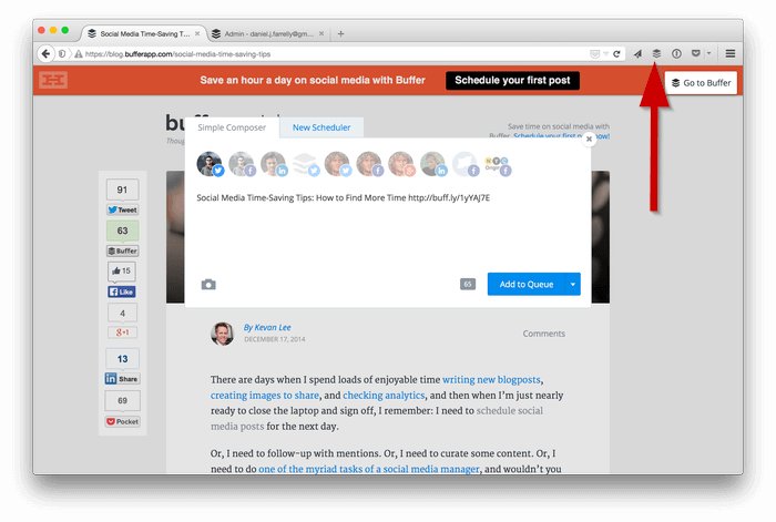 buffer browser extension