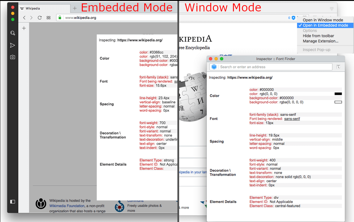 font finder inspect font