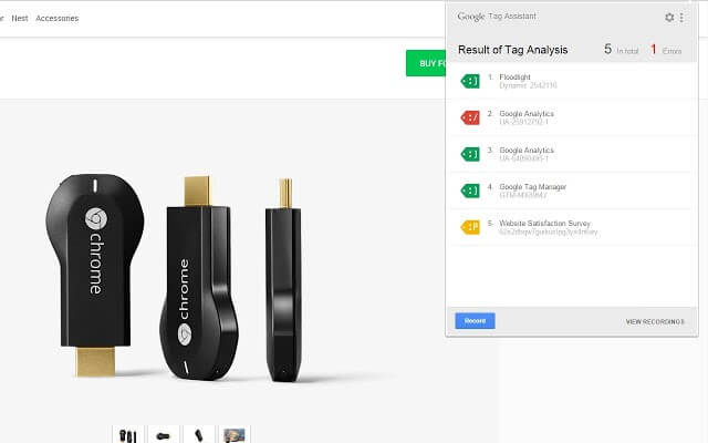google tag assistant browser extension