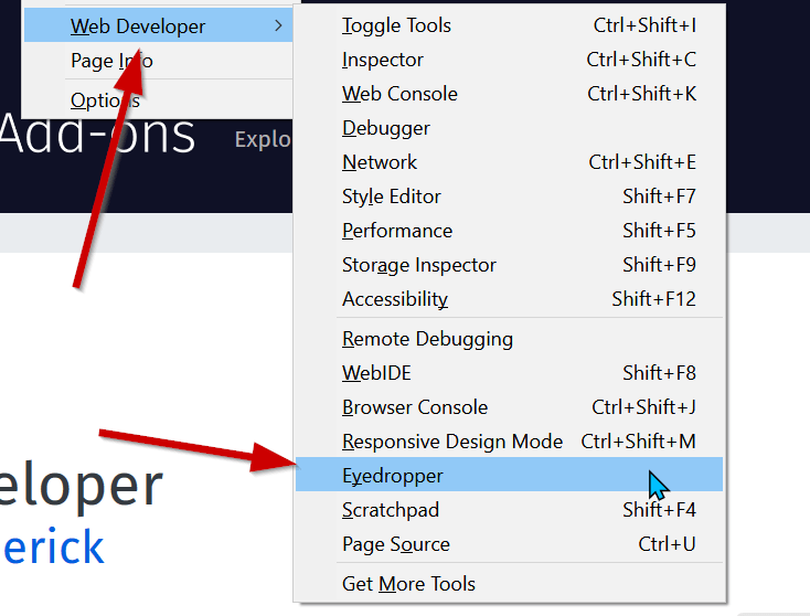 web dev eye dropper tool