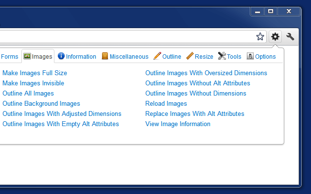 web developer browser extension
