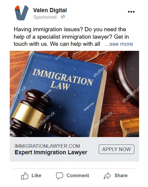 immigration lawyer lead ad review